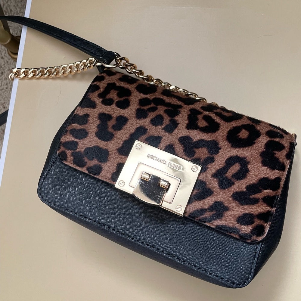 Michael Kors Calf Hair Leopard Crossbody